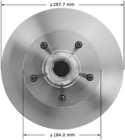 BENDIX PREMIUM DRUM AND ROTOR Disc Brake Rotor and Hub Assembly  PRT1906