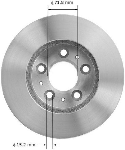 BENDIX PREMIUM DRUM AND ROTOR Disc Brake Rotor  PRT5048