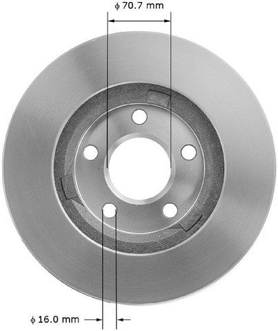 BENDIX PREMIUM DRUM AND ROTOR Disc Brake Rotor  PRT5150