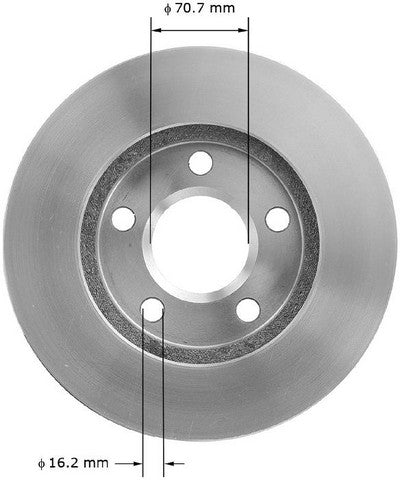 BENDIX PREMIUM DRUM AND ROTOR Disc Brake Rotor  PRT5250