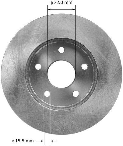 BENDIX PREMIUM DRUM AND ROTOR Disc Brake Rotor  PRT5254