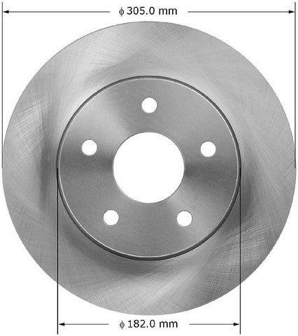 BENDIX PREMIUM DRUM AND ROTOR Disc Brake Rotor  PRT5254