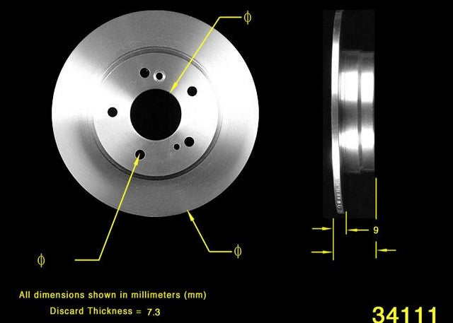 BENDIX PREMIUM DRUM AND ROTOR Disc Brake Rotor  PRT5459