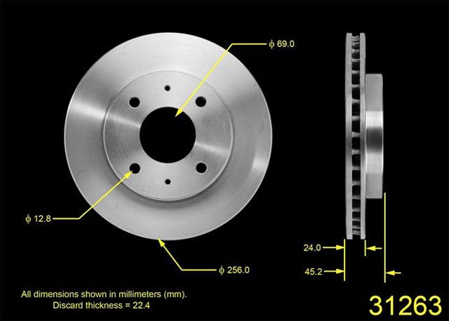 BENDIX PREMIUM DRUM AND ROTOR Disc Brake Rotor  PRT5460