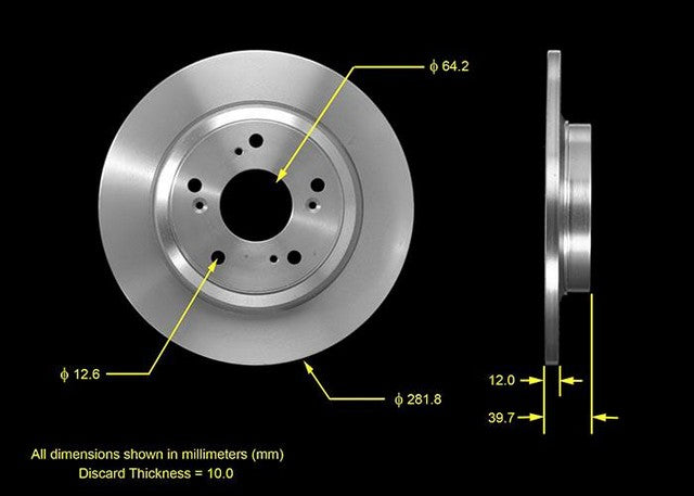 BENDIX PREMIUM DRUM AND ROTOR Disc Brake Rotor  PRT5461