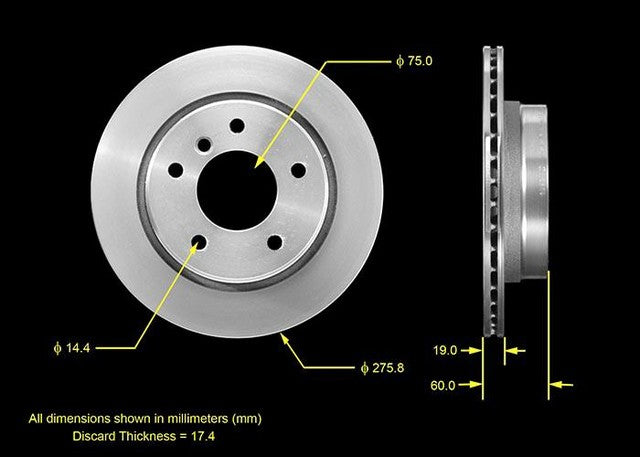 BENDIX PREMIUM DRUM AND ROTOR Disc Brake Rotor  PRT5474