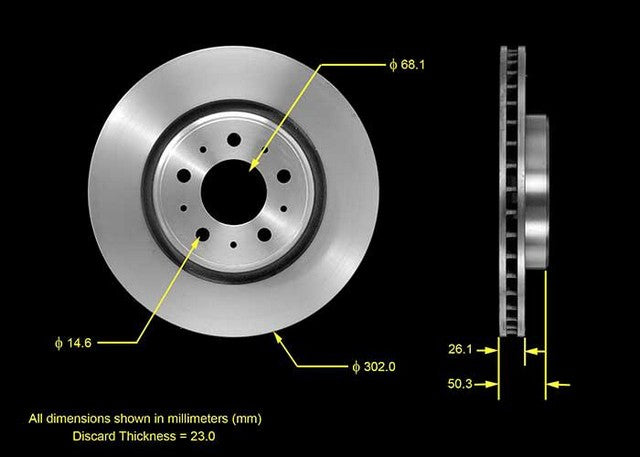 BENDIX PREMIUM DRUM AND ROTOR Disc Brake Rotor  PRT5481