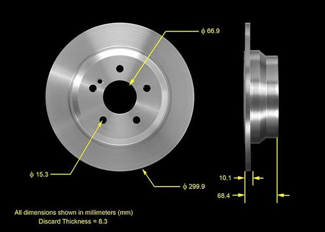 BENDIX PREMIUM DRUM AND ROTOR Disc Brake Rotor  PRT5482