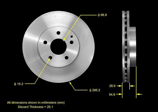 BENDIX PREMIUM DRUM AND ROTOR Disc Brake Rotor  PRT5483