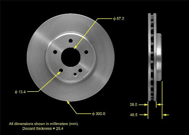 BENDIX PREMIUM DRUM AND ROTOR Disc Brake Rotor  PRT5494