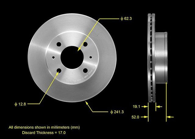 BENDIX PREMIUM DRUM AND ROTOR Disc Brake Rotor  PRT5498