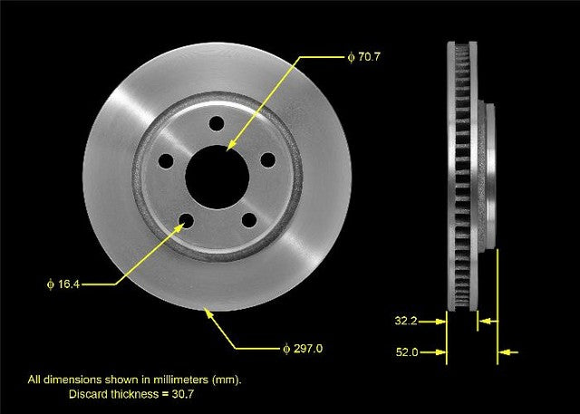BENDIX PREMIUM DRUM AND ROTOR Disc Brake Rotor  PRT5518