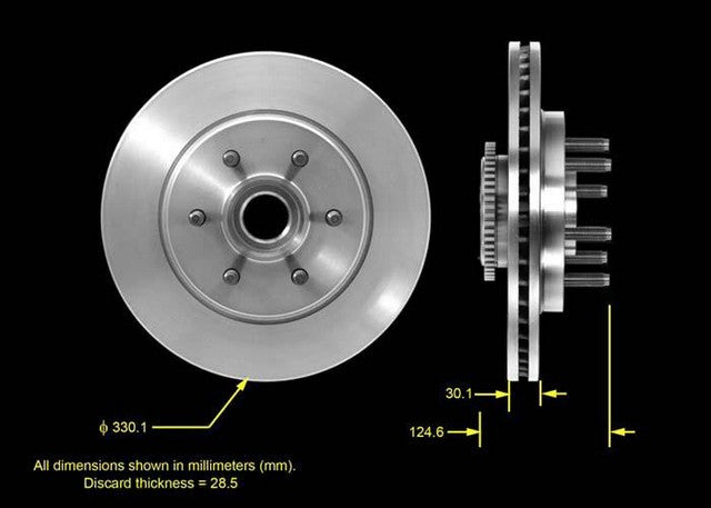BENDIX PREMIUM DRUM AND ROTOR Disc Brake Rotor and Hub Assembly  PRT5519