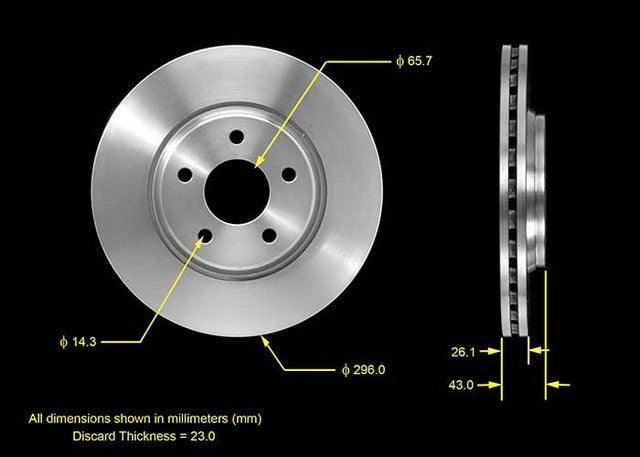 BENDIX PREMIUM DRUM AND ROTOR Disc Brake Rotor  PRT5528