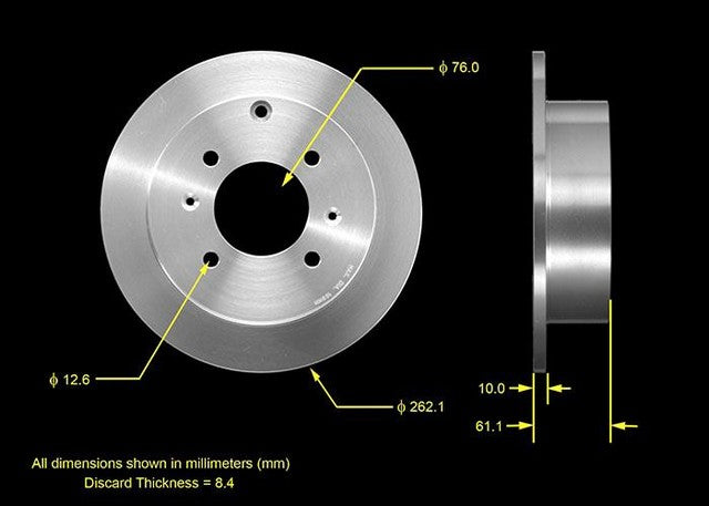 BENDIX PREMIUM DRUM AND ROTOR Disc Brake Rotor  PRT5532