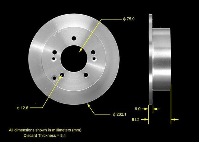 BENDIX PREMIUM DRUM AND ROTOR Disc Brake Rotor  PRT5535