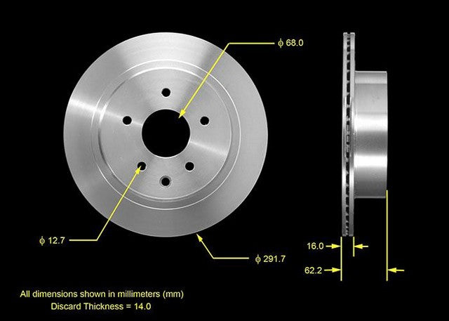 BENDIX PREMIUM DRUM AND ROTOR Disc Brake Rotor  PRT5536