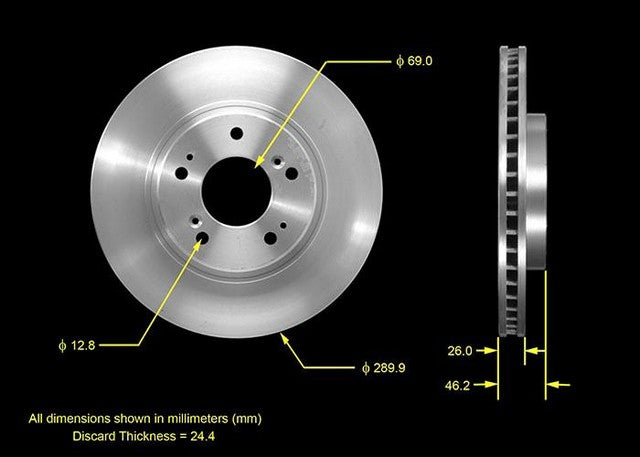 BENDIX PREMIUM DRUM AND ROTOR Disc Brake Rotor  PRT5538
