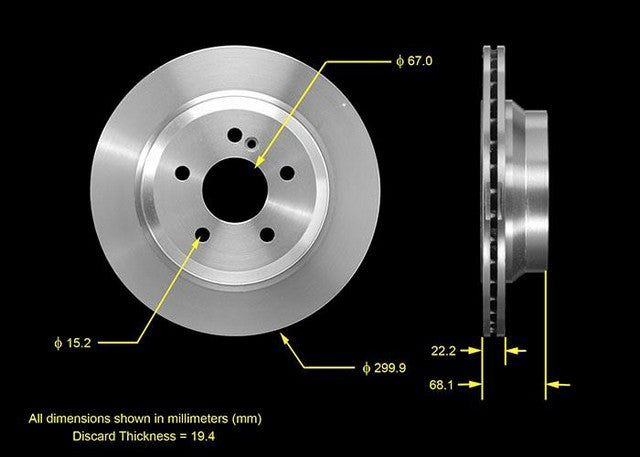 BENDIX PREMIUM DRUM AND ROTOR Disc Brake Rotor  PRT5543