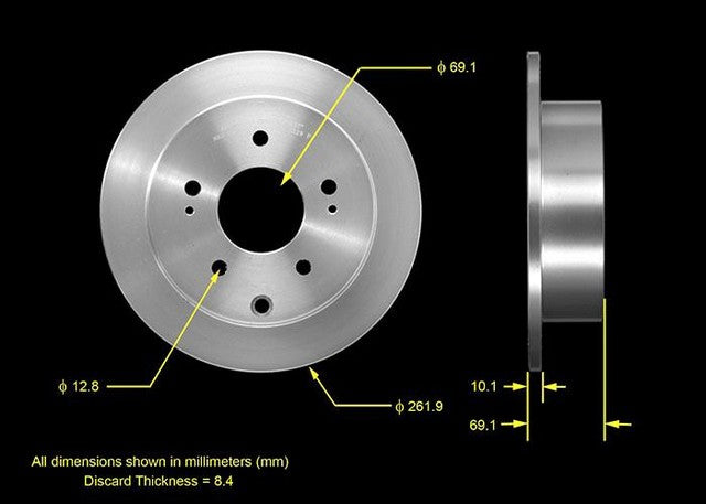 BENDIX PREMIUM DRUM AND ROTOR Disc Brake Rotor  PRT5547