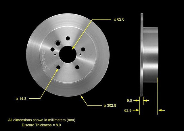 BENDIX PREMIUM DRUM AND ROTOR Disc Brake Rotor  PRT5548