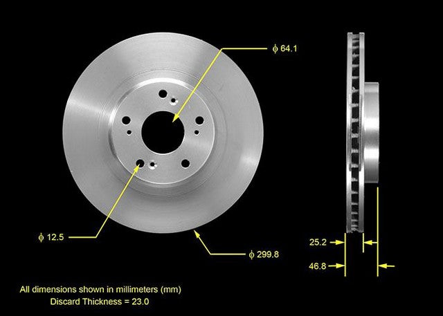 BENDIX PREMIUM DRUM AND ROTOR Disc Brake Rotor  PRT5557