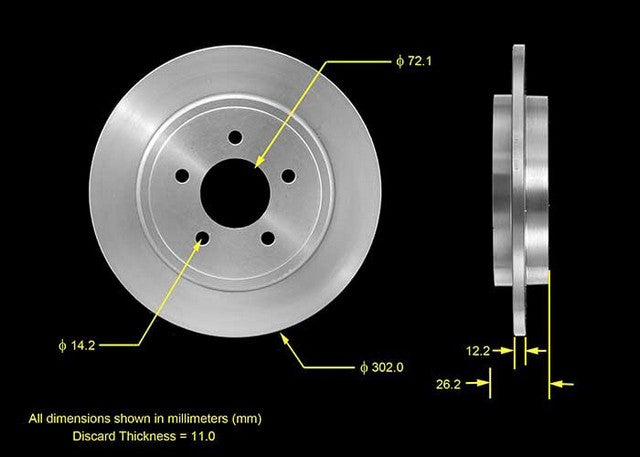 BENDIX PREMIUM DRUM AND ROTOR Disc Brake Rotor  PRT5566