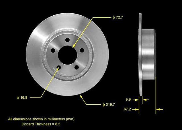 BENDIX PREMIUM DRUM AND ROTOR Disc Brake Rotor  PRT5567