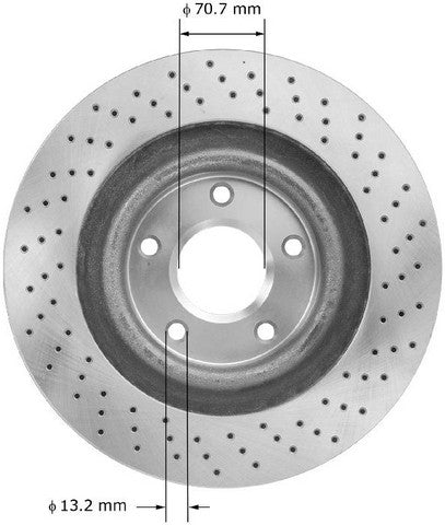 BENDIX PREMIUM DRUM AND ROTOR Disc Brake Rotor  PRT5789