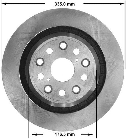 BENDIX PREMIUM DRUM AND ROTOR Disc Brake Rotor  PRT5804