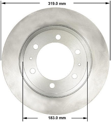 BENDIX PREMIUM DRUM AND ROTOR Disc Brake Rotor  PRT5819