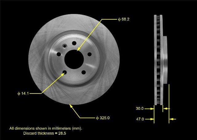 BENDIX PREMIUM DRUM AND ROTOR Disc Brake Rotor  PRT5842