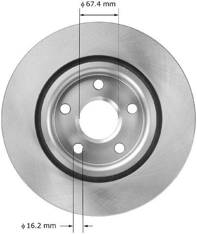 BENDIX PREMIUM DRUM AND ROTOR Disc Brake Rotor  PRT5865