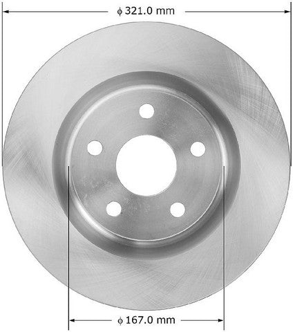BENDIX PREMIUM DRUM AND ROTOR Disc Brake Rotor  PRT5865
