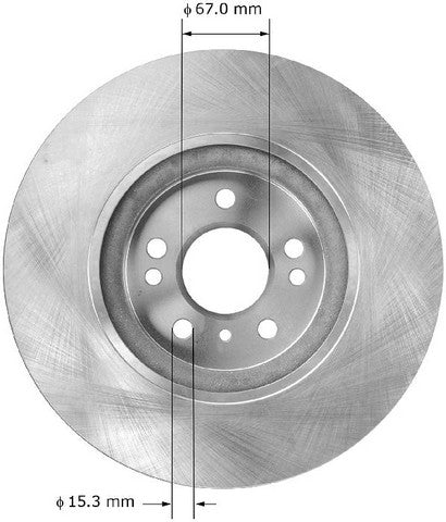 BENDIX PREMIUM DRUM AND ROTOR Disc Brake Rotor  PRT5869