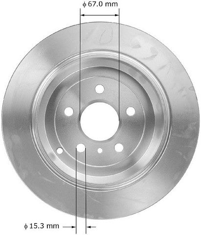 BENDIX PREMIUM DRUM AND ROTOR Disc Brake Rotor  PRT5870