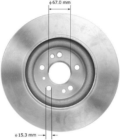 BENDIX PREMIUM DRUM AND ROTOR Disc Brake Rotor  PRT5871