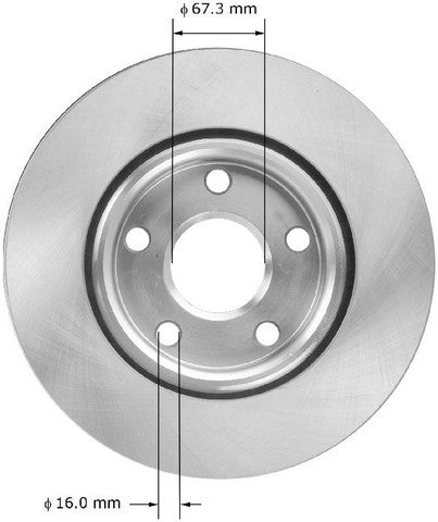 BENDIX PREMIUM DRUM AND ROTOR Disc Brake Rotor  PRT5904
