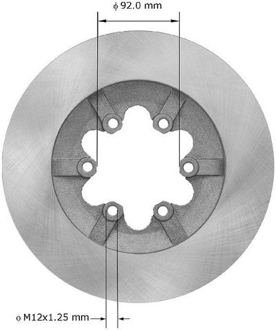 BENDIX PREMIUM DRUM AND ROTOR Disc Brake Rotor  PRT5906