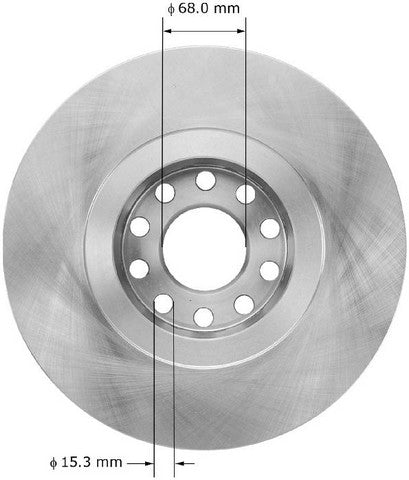 BENDIX PREMIUM DRUM AND ROTOR Disc Brake Rotor  PRT5923
