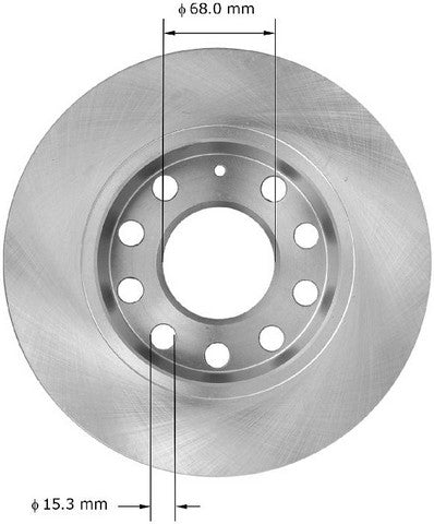 BENDIX PREMIUM DRUM AND ROTOR Disc Brake Rotor  PRT5933