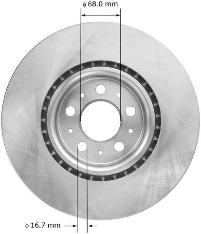 BENDIX PREMIUM DRUM AND ROTOR Disc Brake Rotor  PRT5961