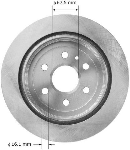 BENDIX PREMIUM DRUM AND ROTOR Disc Brake Rotor  PRT5972