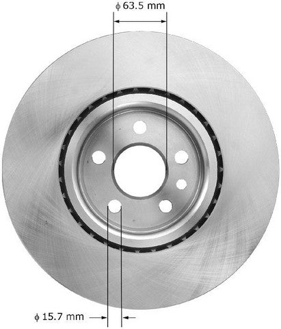 BENDIX PREMIUM DRUM AND ROTOR Disc Brake Rotor  PRT6005