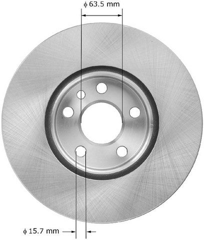 BENDIX PREMIUM DRUM AND ROTOR Disc Brake Rotor  PRT6015