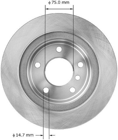 BENDIX PREMIUM DRUM AND ROTOR Disc Brake Rotor  PRT6043