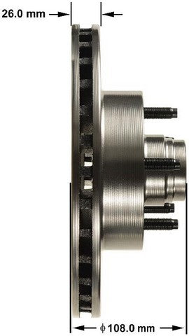 BENDIX PREMIUM DRUM AND ROTOR Disc Brake Rotor and Hub Assembly  PRT6051