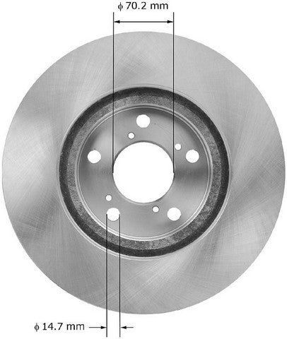 BENDIX PREMIUM DRUM AND ROTOR Disc Brake Rotor  PRT6054