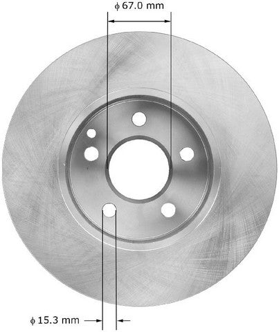 BENDIX PREMIUM DRUM AND ROTOR Disc Brake Rotor  PRT6072