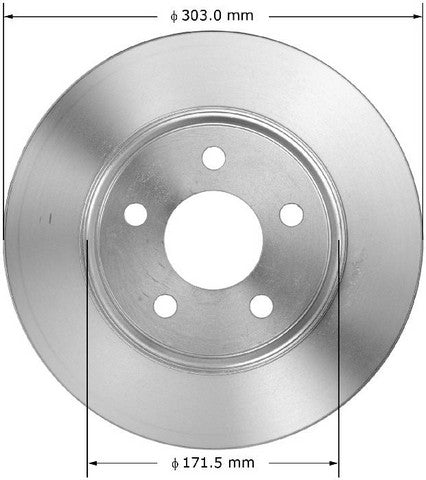 BENDIX PREMIUM DRUM AND ROTOR Disc Brake Rotor  PRT6130